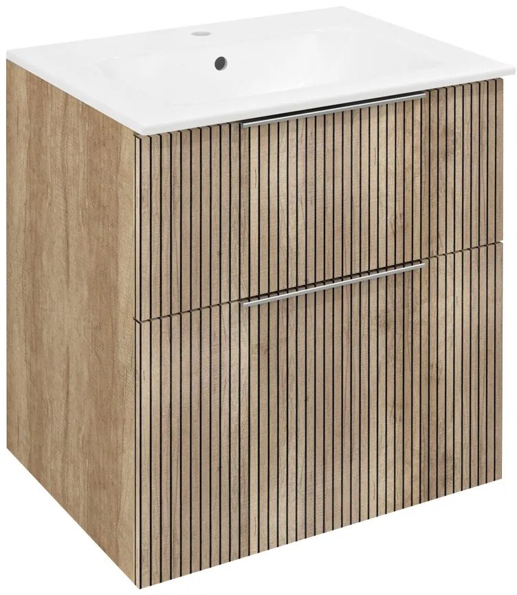 Sapho Sapho, CIRASA umývadlová skrinka 59,2x64x46cm, dub alabama strip, CR601-2322