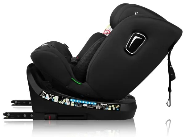Lionelo - Autosedačka s otočnou základňou BRAVE i-Size 40-150 cm Black Carbon