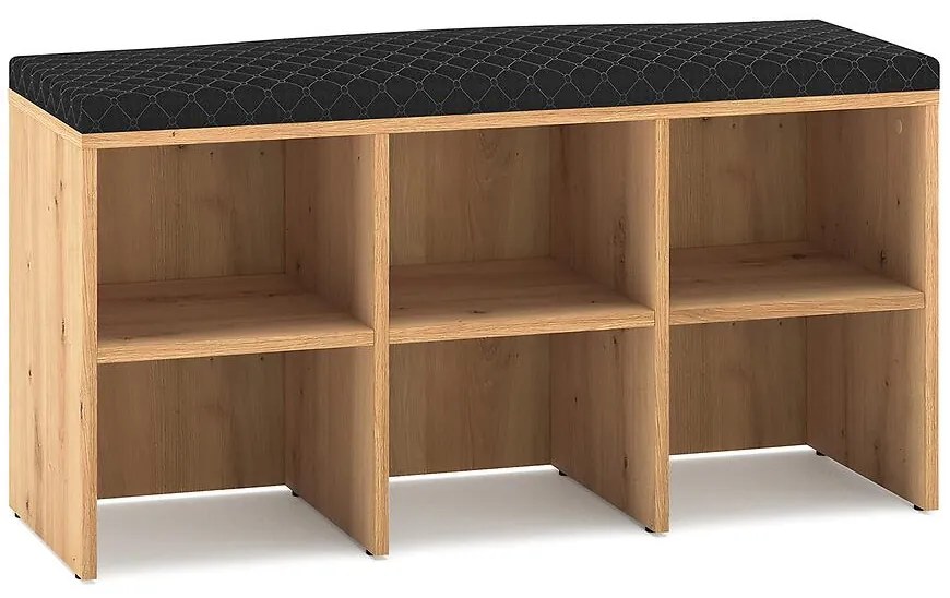 Skrinka na topánky RENES 01 dub artisan/čierna