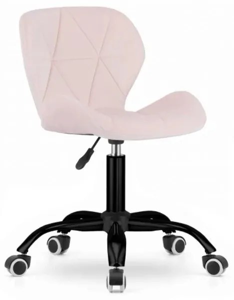 Zamatové otočné kreslo California svetlo ružové