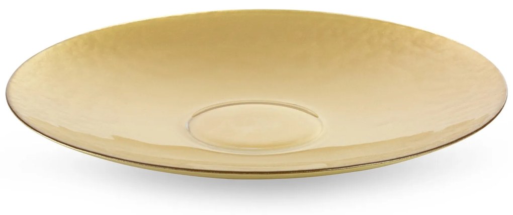 DEKORAČNÝ SKLENENÝ TANIER KALA (FI) 37X4 CM ZLATÝ