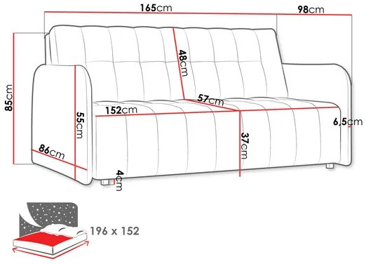 Rozkladacia pohovka Clovea Grand IV (sivá) (s úl. priestorom). Vlastná spoľahlivá doprava až k Vám domov. 1105495