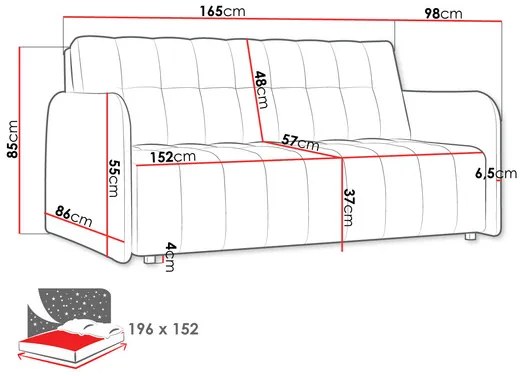 Rozkladacia pohovka Clovea Grand IV (tmavomodrá) (s úl. priestorom). Vlastná spoľahlivá doprava až k Vám domov. 1105489