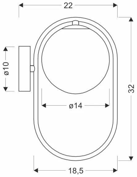 Nástenné svietidlo CORDEL 1xG9/28W/230V čierna/dymová čierna
