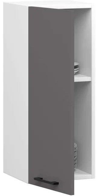 Horná kuchynská skrinka OLIWIA W30 H720 biela / grafitová / sivá