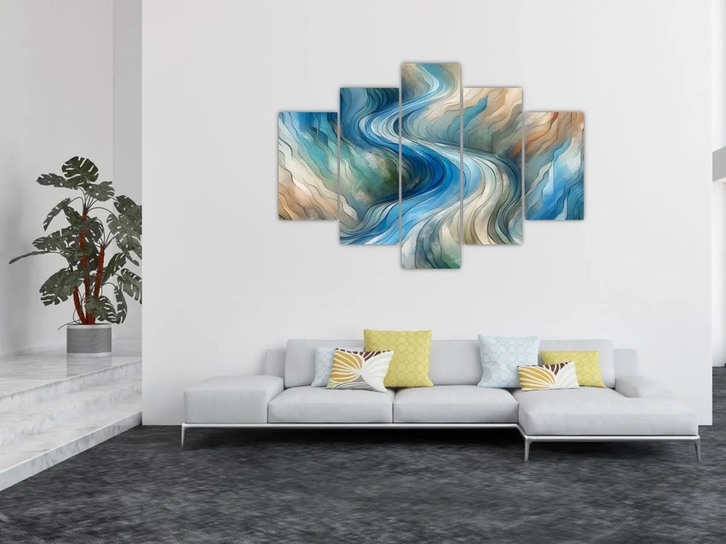 Obraz - Abstraktný prúd (150x105 cm)