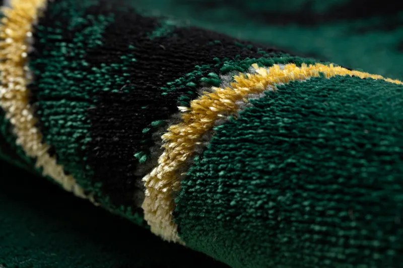 Dywany Łuszczów, Kusový koberec Emerald 1020 green and gold kruh, 120x120 (priemer) kruh, zelená, obývacia izba