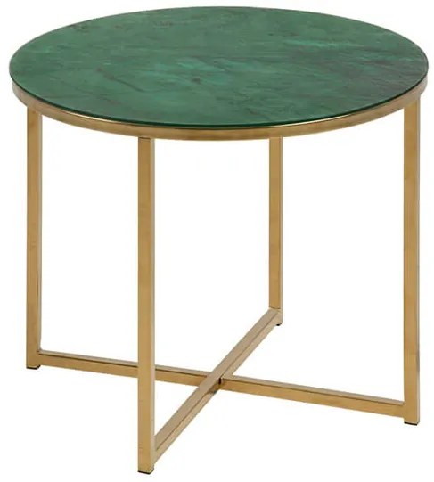 Alisma príručný stolík zelený Ø50 cm