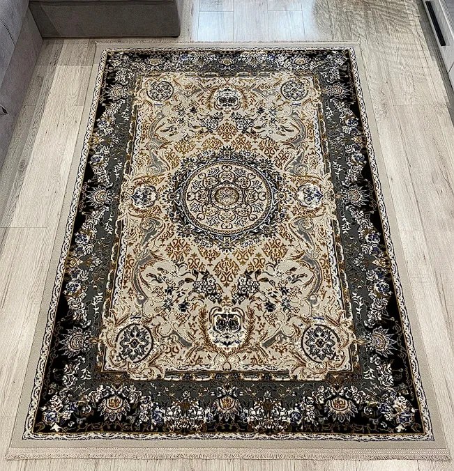 HU Sivo-hnedý orientálny koberec King 29020-GREY/L.GREY Rozmer: 140x190 cm