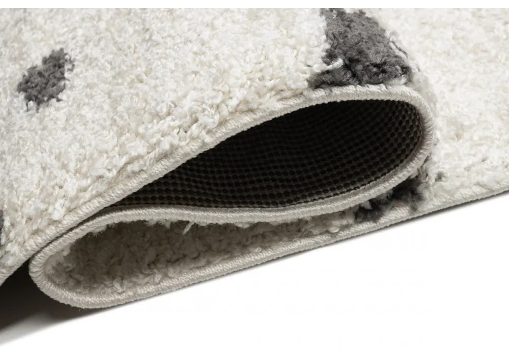 Kusový koberec shaggy Punta krémový 60x100cm