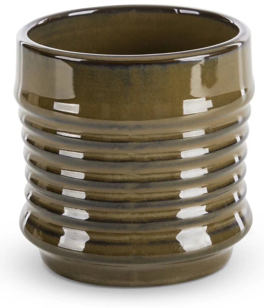 KERAMICKÝ KVETINÁČ (FI) 11X11 CM HNEDÁ