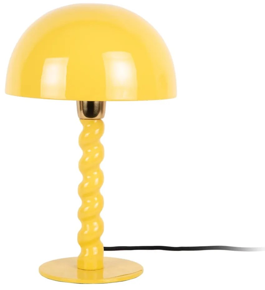 Žltá stolová lampa s kovovým tienidlom (výška 39 cm) Prisa – Leitmotiv
