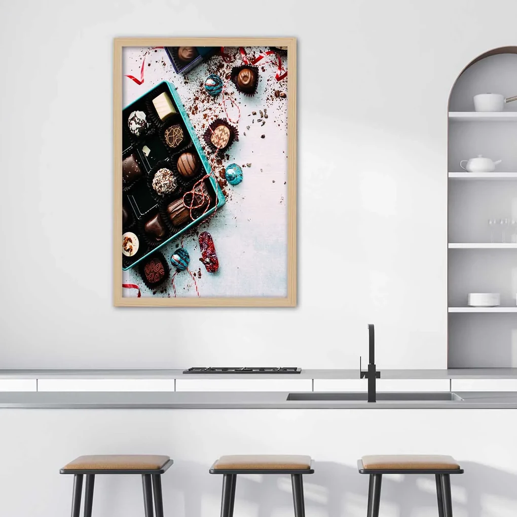 Gario Plagát Farebné pralinky Farba rámu: Bez rámu, Rozmery: 30 x 45 cm