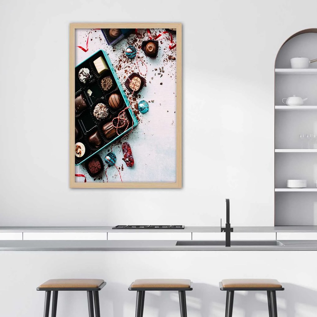 Gario Plagát Farebné pralinky Farba rámu: Bez rámu, Rozmery: 60 x 90 cm