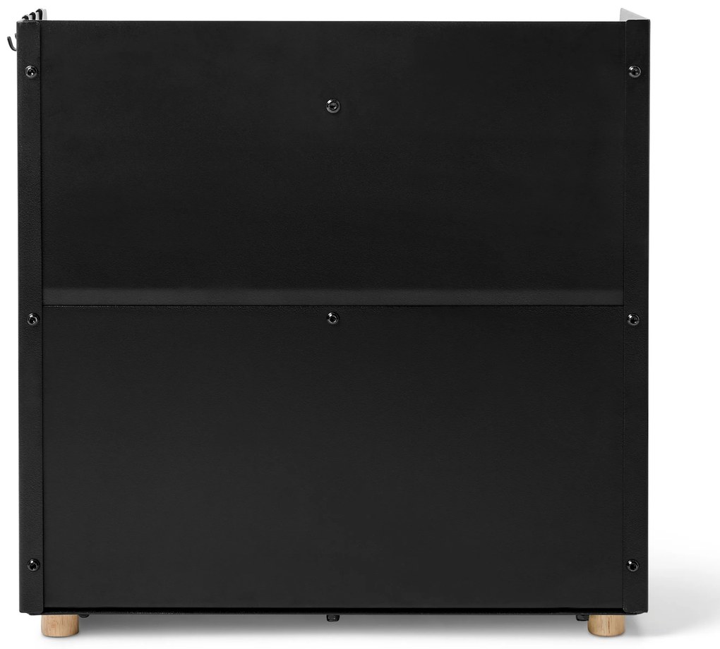 Široký regál na krbové drevo s odkladacou plochou