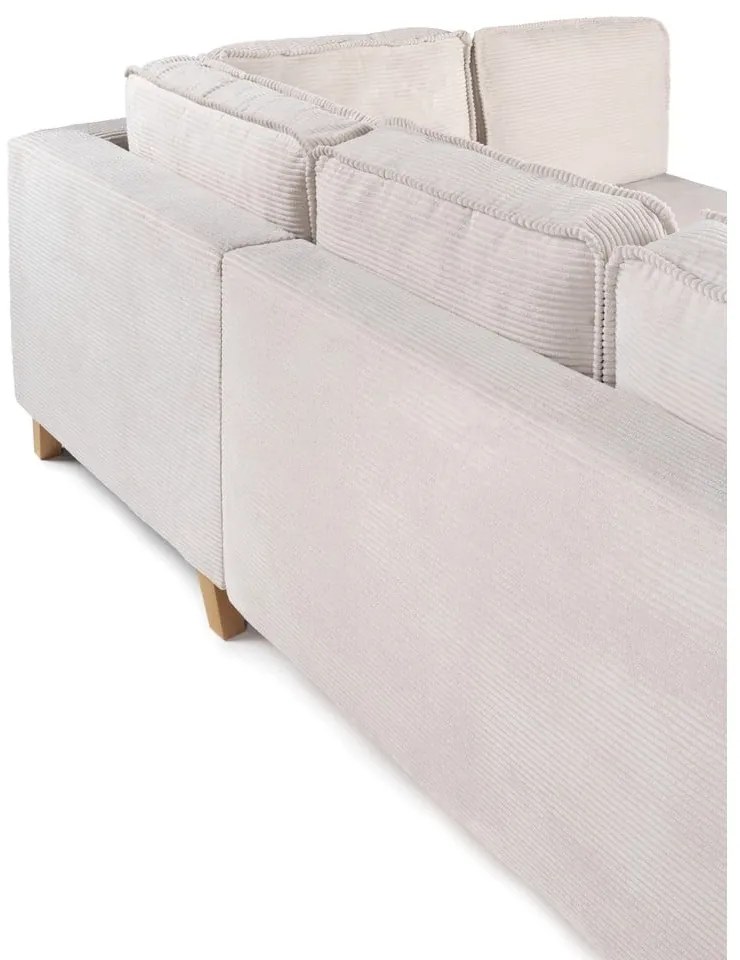 Béžová menčestrová rozkladacia rohová pohovka (pravý roh) Tori – Bonami Selection