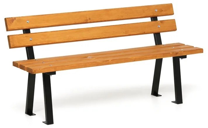Vonkajšia lavička WOODY s operadlom 1+1 ZADARMO, 1500 mm, mahagón tmavý