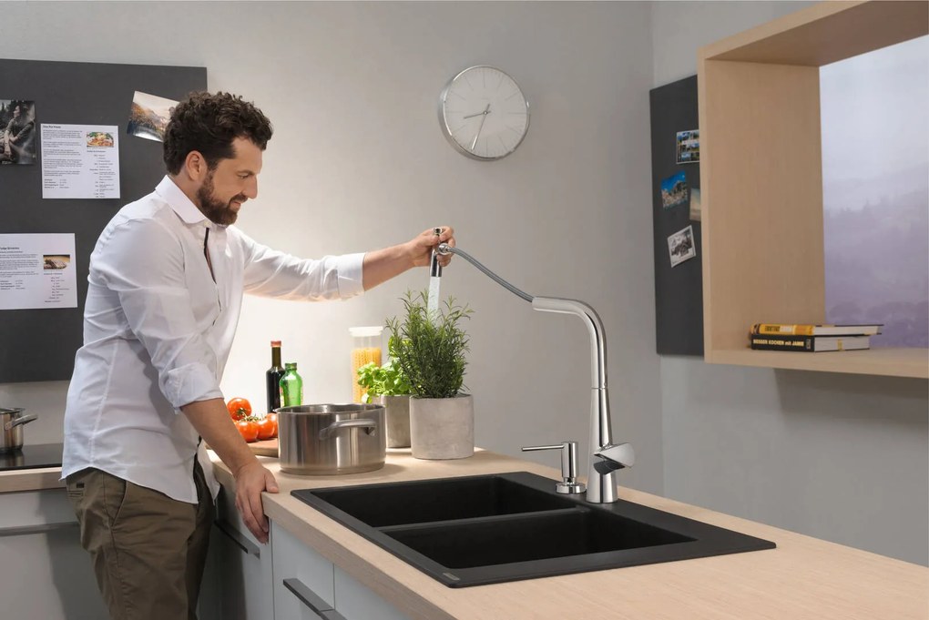 Hansgrohe Talis Select M51, drezová batéria M5117-H300 s výsuvnou spŕškou, sBOX, chrómová, HAN-73867000
