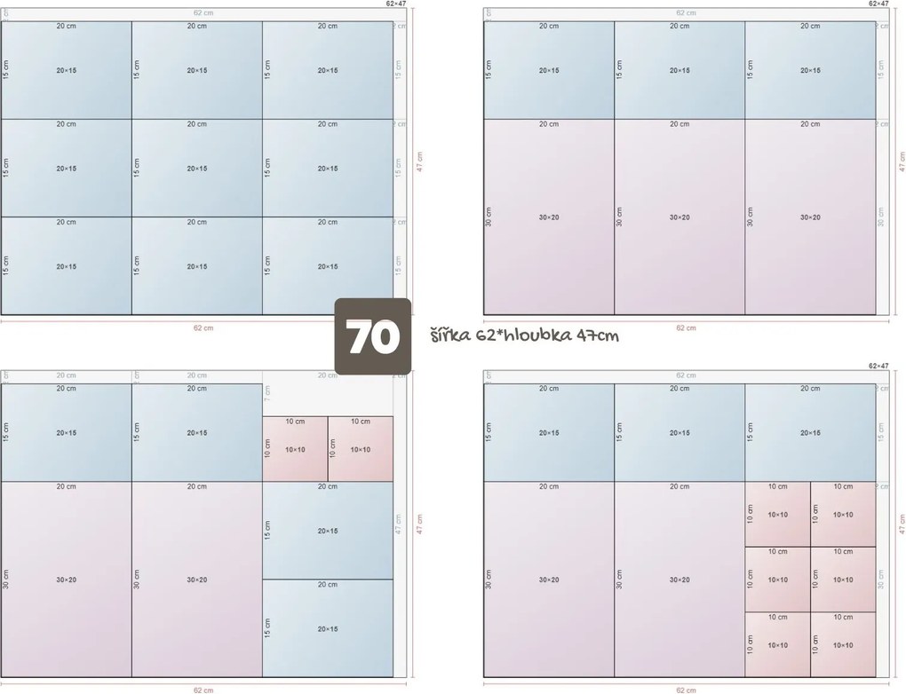 usporadejto.cz Drevený organizér do vysokého šuplíka, VASKY - M (20 x 15 x 15 cm)