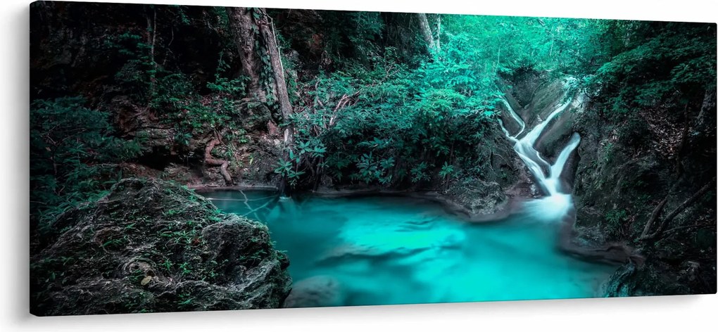 Obraz - Tyrkysové jazero (120x50 cm)