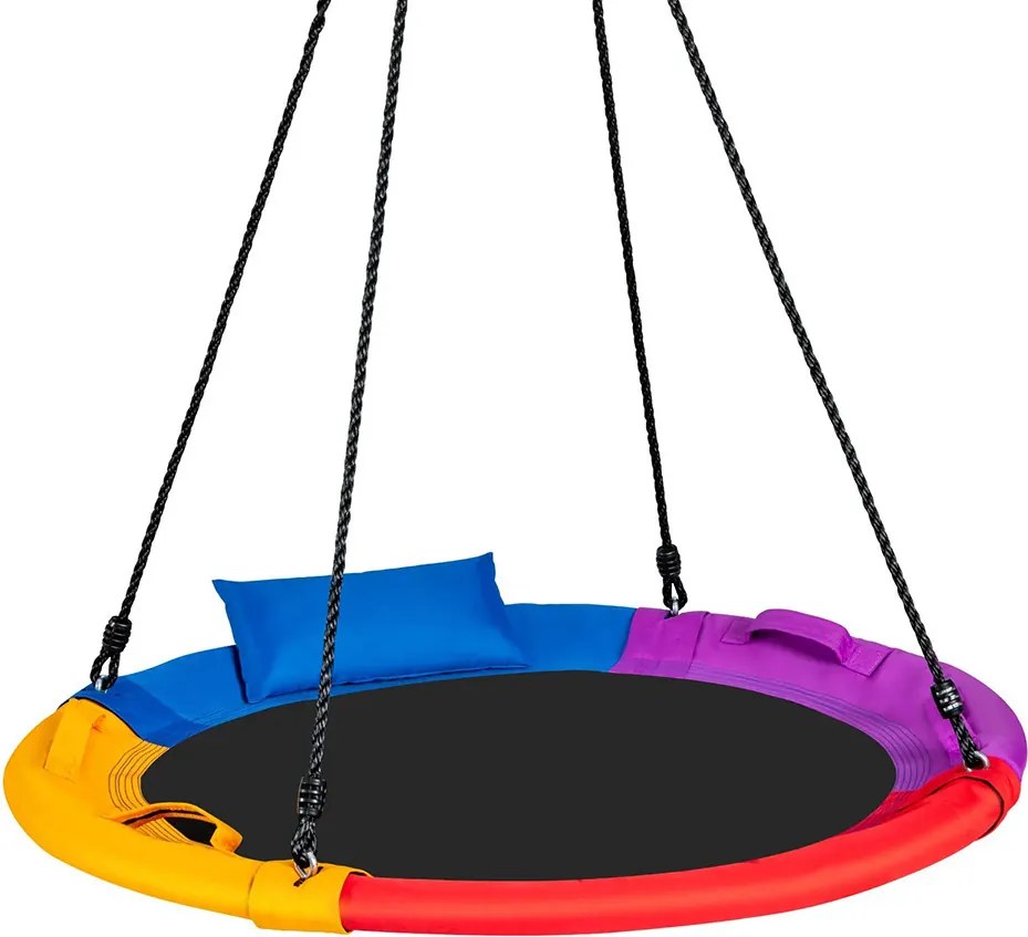 Hniezdo hojdačka s hlavovým vankúšom a madlami 100cm