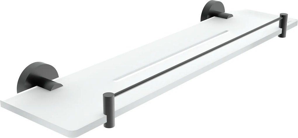 Nimco Polica, 50 cm s ohrádkou IXI UNIX ČIERNA - UNC X450-X-90