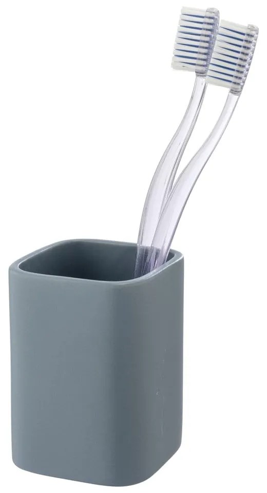 Modrý keramický téglik na zubné kefky Hexa - Wenko