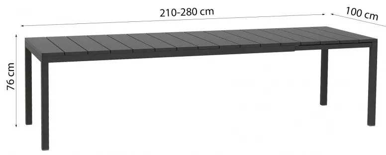 Rozkladací záhradný stôl Nardi Rio 210 Extensible svetlohnedý