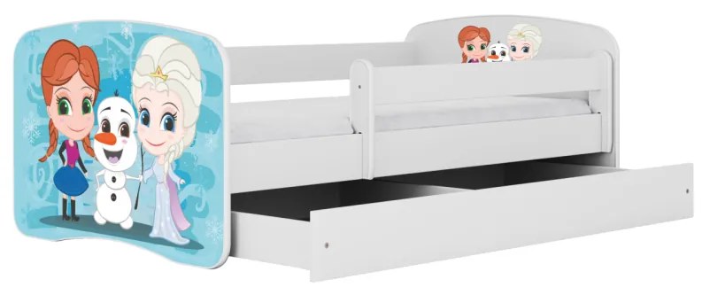 Kocot kids Detská posteľ Babydreams Ľadové kráľovstvo biela, varianta 70x140, bez šuplíků, bez matrace