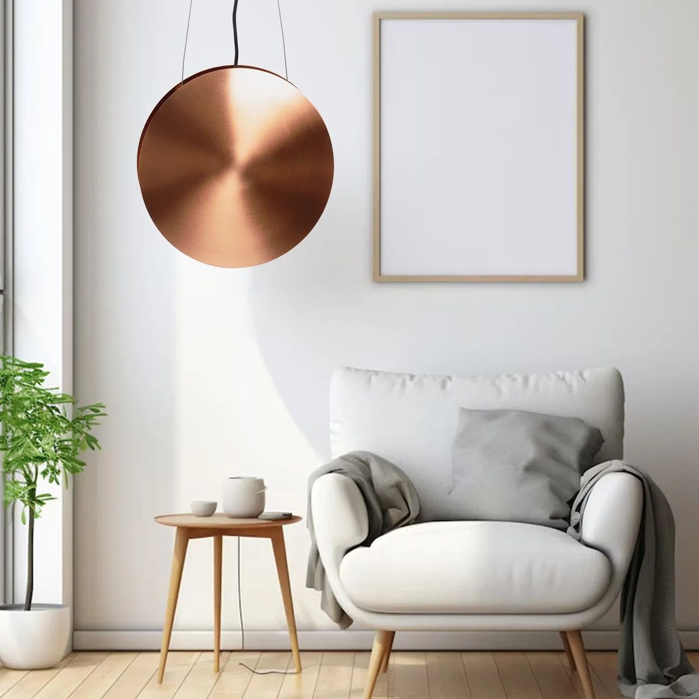 Toolight Toolight, LED závesné stropné svietidlo 30cm APP1426-C, medená matná, OSW-05186