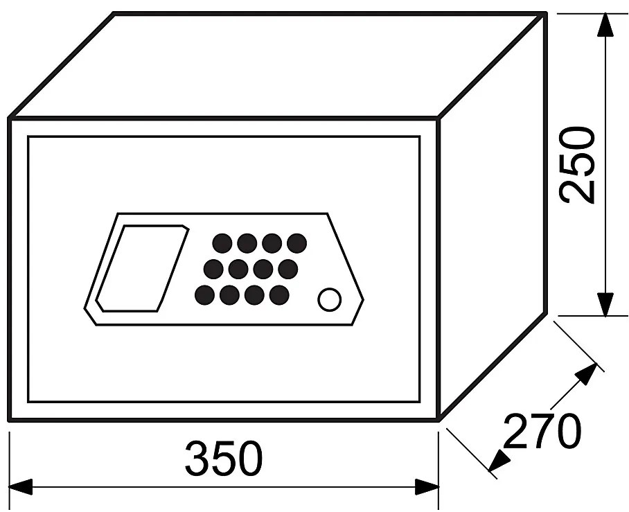 Oceľový trezor s elektronickým zámkom na odtlačok prsta RICHTER RS.25.GA.FIN