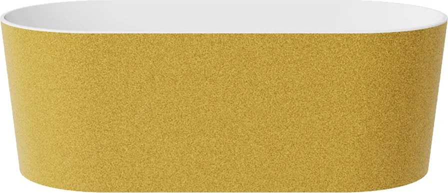 Besco Voľne stojaca vaňa z liateho mramoru Lova Glam 160x74 BESCO-Farba: Biela/strieborná