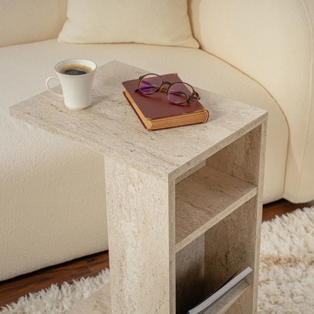 Odkladací stolík Filinta Travertine