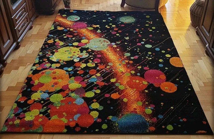 Moderný viacfarebný koberec Magic Cosmos – geometrický vzor Rozmer: 250x350 cm