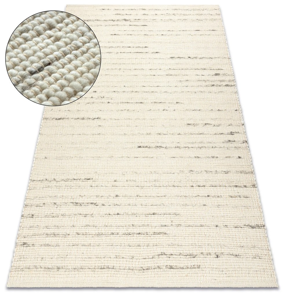 Koberec NEPAL 2100 vlnený, obojstranný, prírodný