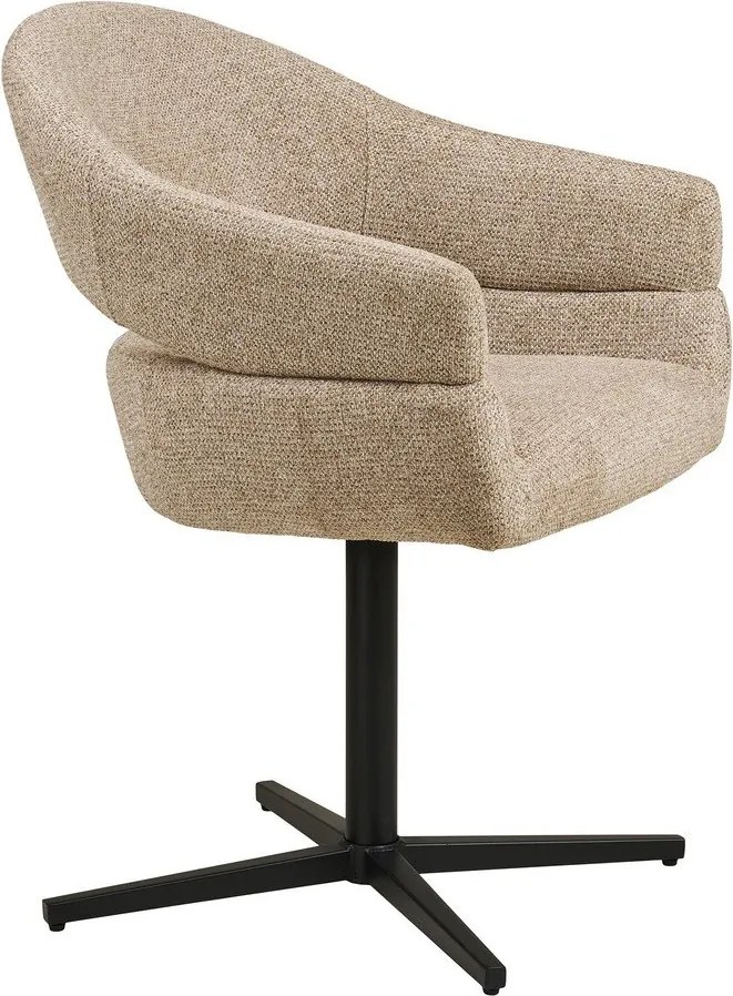 Béžové čalúnené jedálenské kreslo s podrúčkami Dover – House Nordic