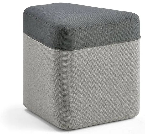 Taburet POINT, svetlošedá/tmavošedá