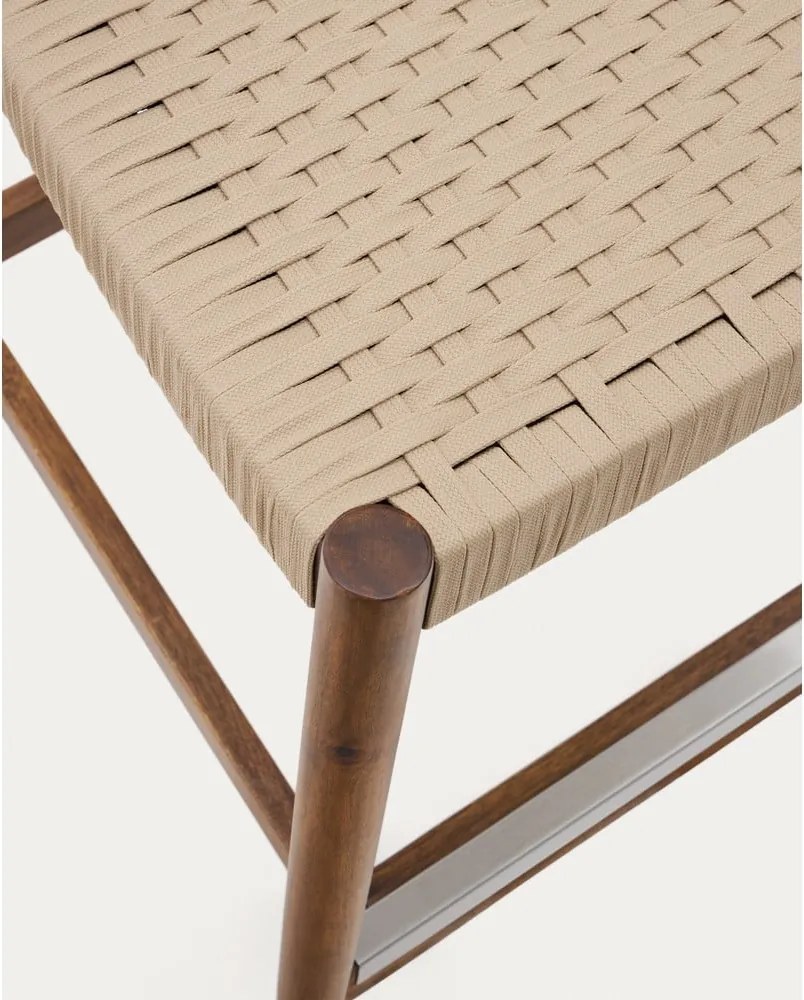 Hnedá drevená záhradná barová stolička Nina – Kave Home