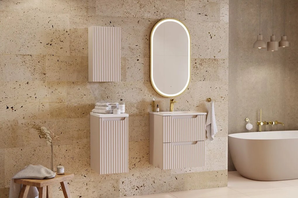 Závěsná koupelnová skříňka Nova Cashmere 83-20-1D kašmírová