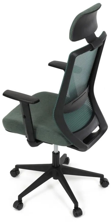 Kancelárska ergonomická stolička SENA — látka, čierna / zelená