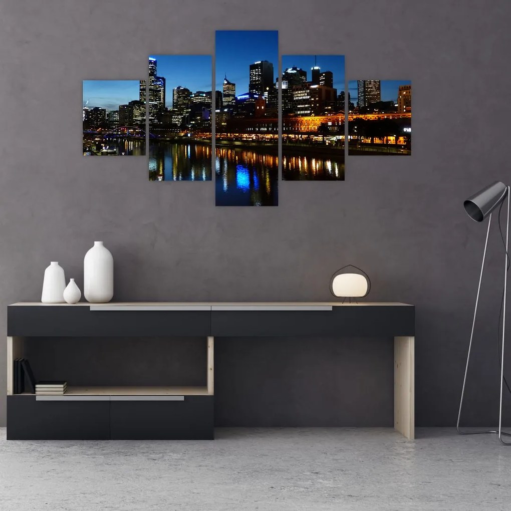 Obraz noci v Melbourne (125x70 cm), 40 ďalších rozmerov