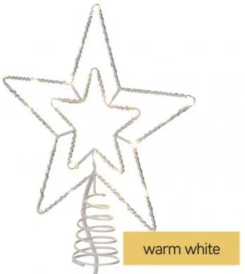 Standard LED spojovacia vianoč. hviezda, 28,5 cm, vonkaj. aj vnútor., teplá biela