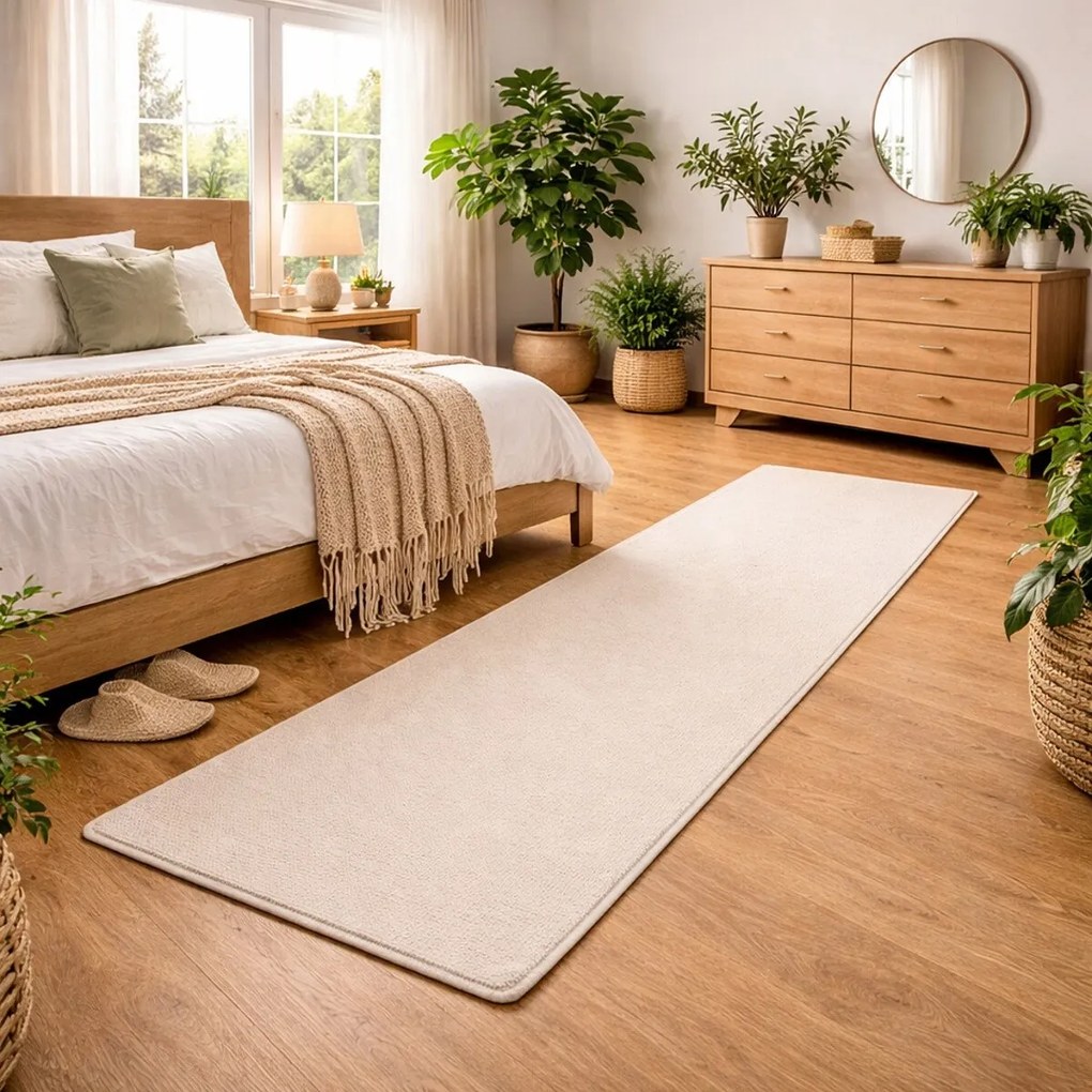 Behúň Royal Lux 03 krémový, 67x400, biela, obývacia izba, AladinWorld Expres