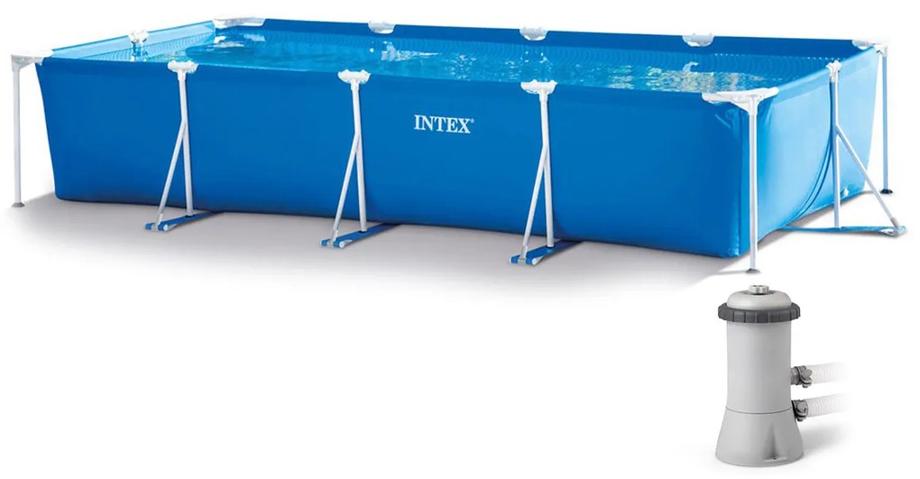 Intex Veľký rámový záhradný bazén obdĺžnikového tvaru 4,5 m x 2,2 m - Intex