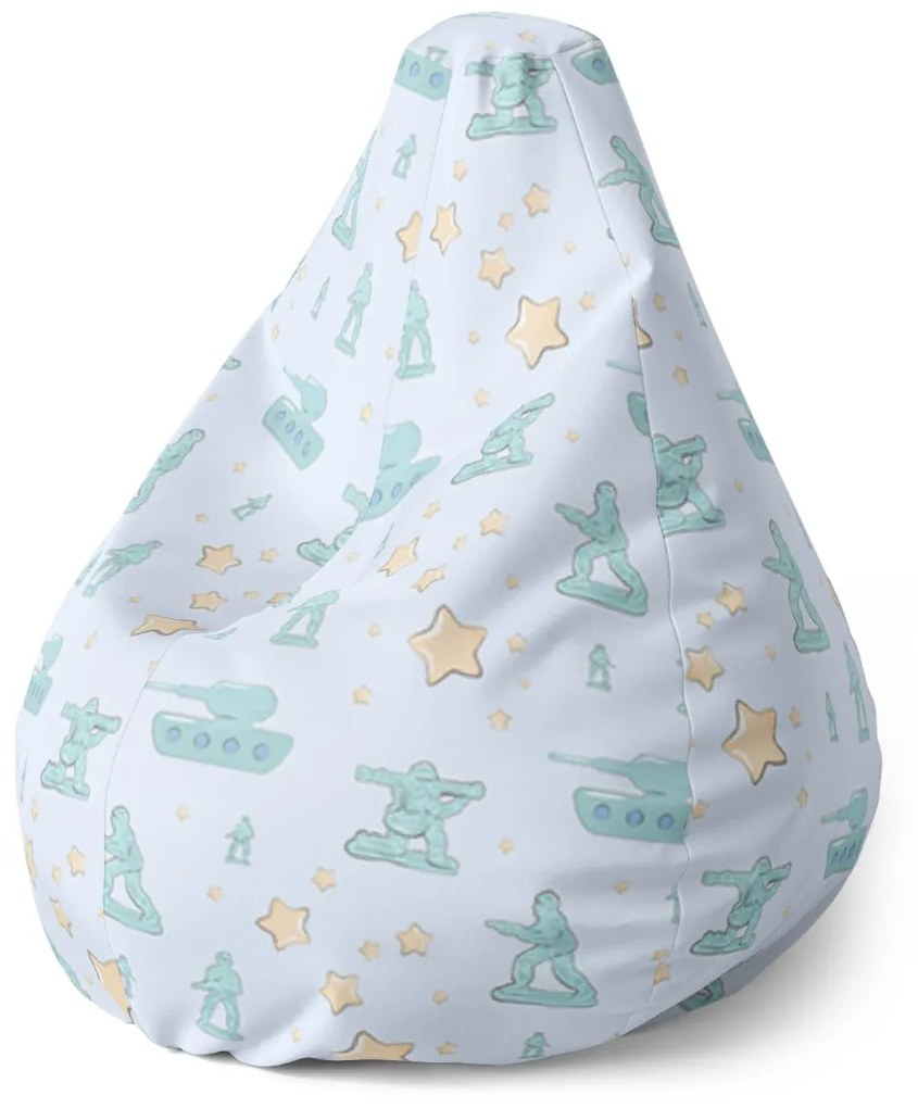Sablio Sedací vak Pear Detské tanky - 70 x 95 x 15 cm
