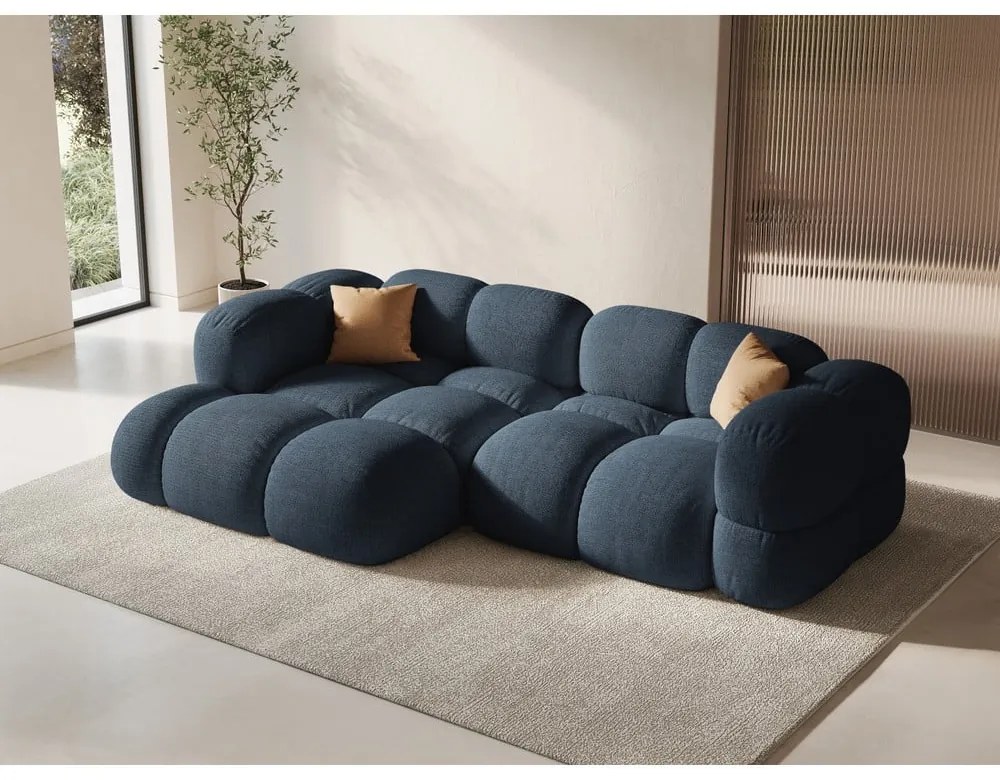 Tmavomodrá rohová pohovka (ľavý roh/s leňoškou) Loretto – Cosmopolitan Design