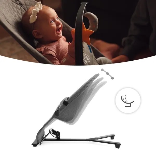 KINDERKRAFT - Detské ležadlo MIMI šedá