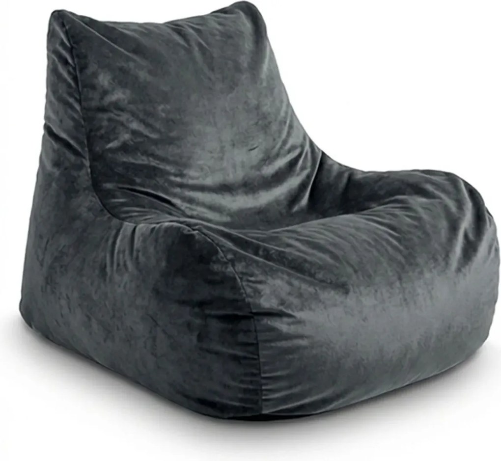 Sablio Sedací vak Bean SOFTY - Graphite - 60 x 70 x 70 cm
