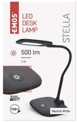 EMOS LED stolová lampa STELLA, čierna