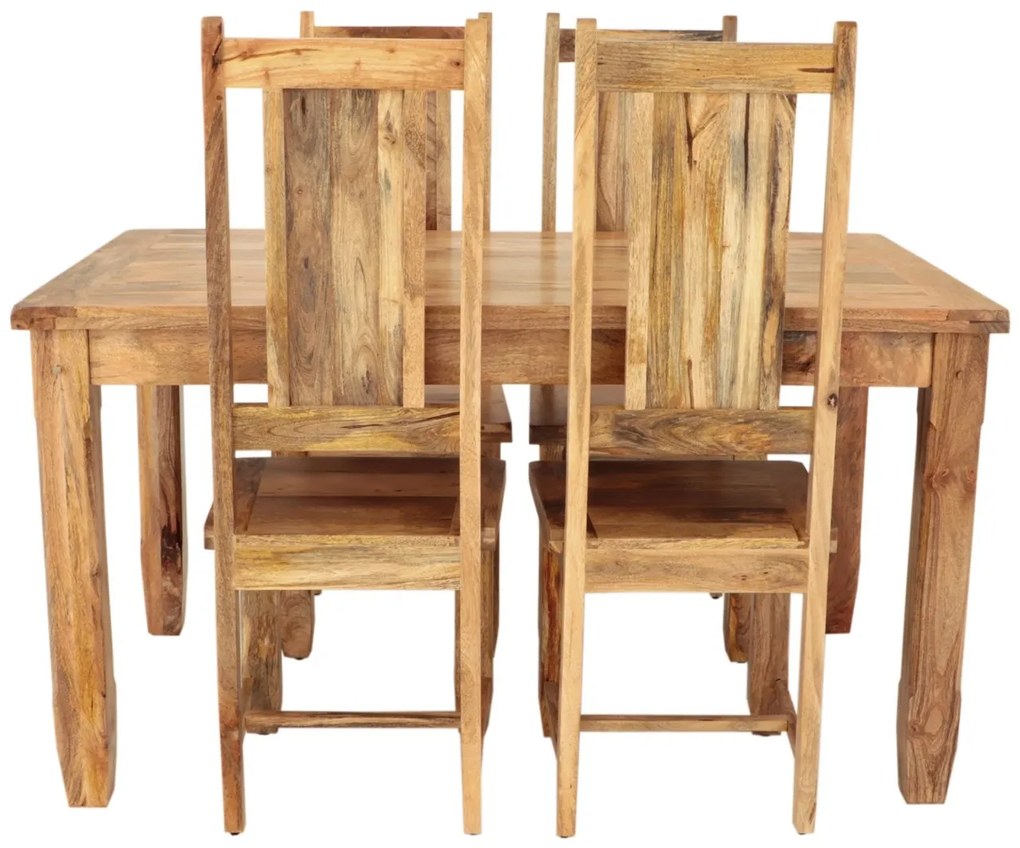 furniture-nabytek.cz - Malý jedálenský set pre 4 osoby z mangového dreva